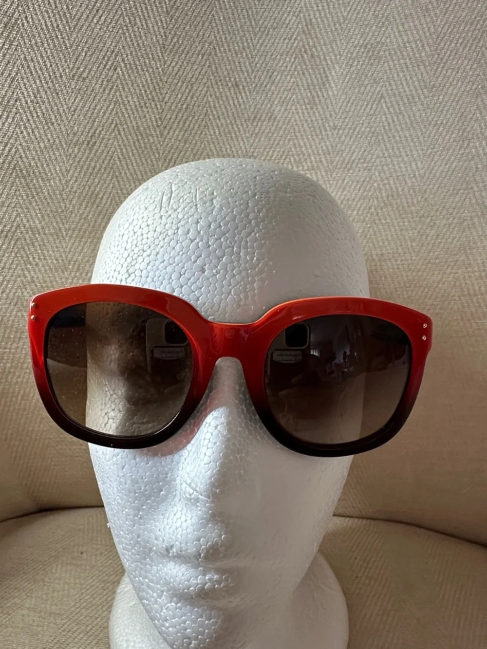 Coach Women's Orange-to-Brown Gradient Cat-Eye Sunglasses - Picture 9 of 12